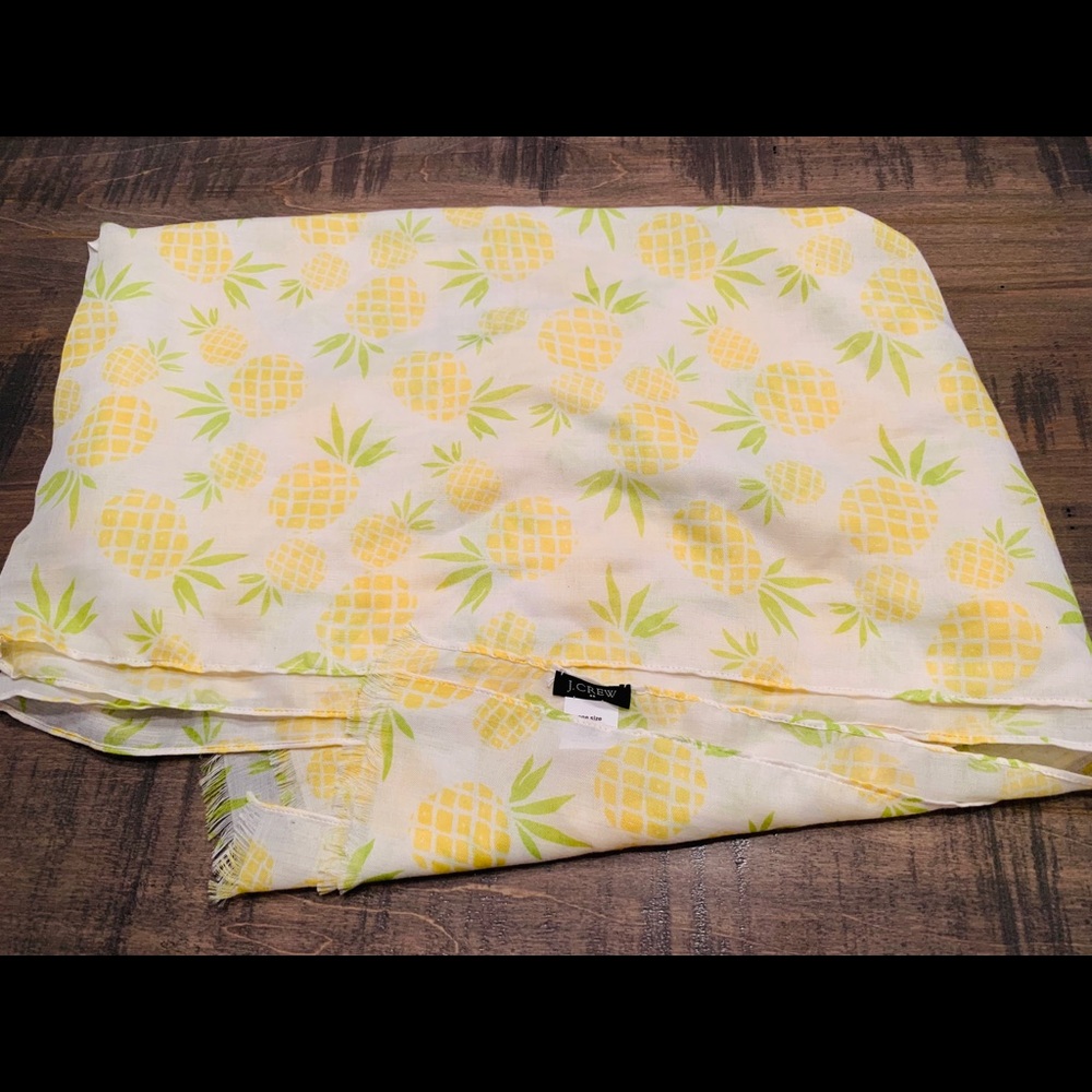 J Crew pineapple print scarf